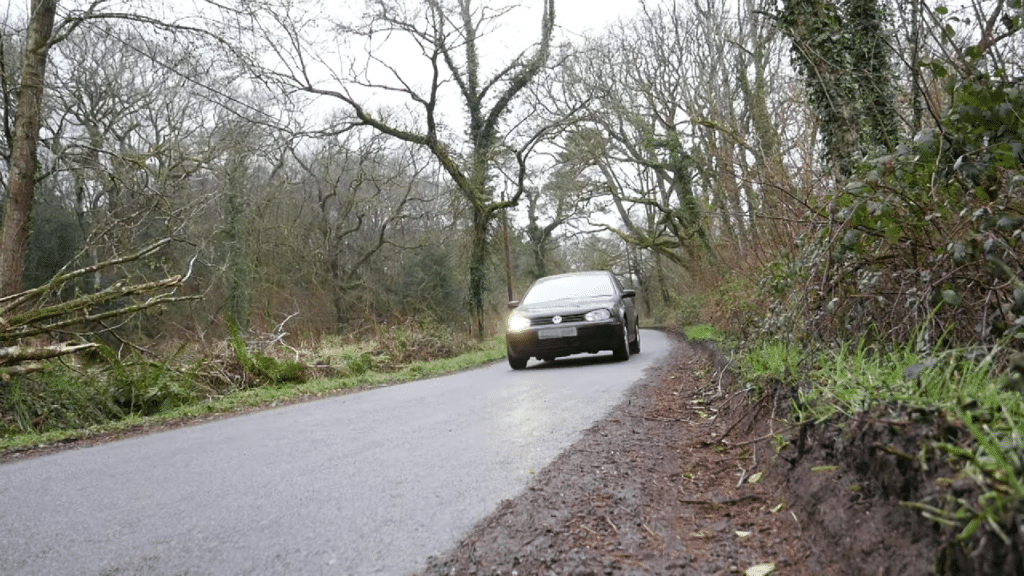 Volkswagen Golf 4 na šumskoj cesti