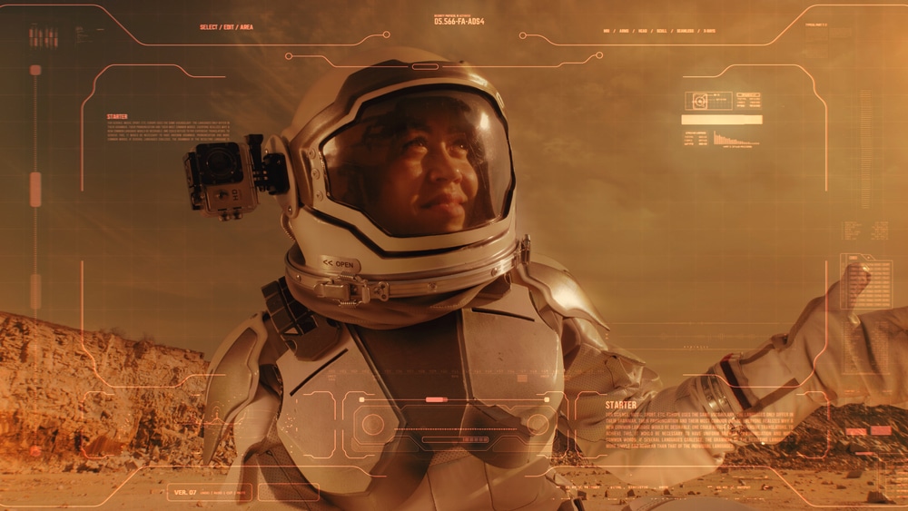 a person in a space suit