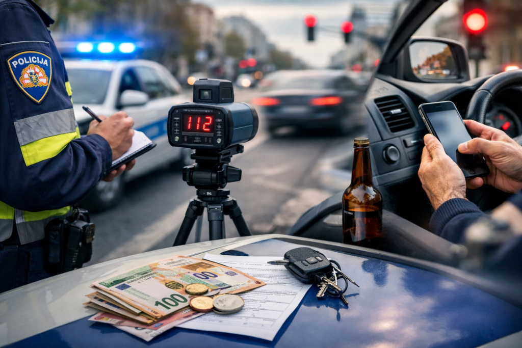 Najčešće prometne kazne koje vozači dobivaju